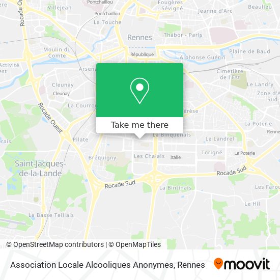 Association Locale Alcooliques Anonymes map
