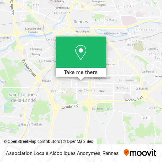 Association Locale Alcooliques Anonymes map