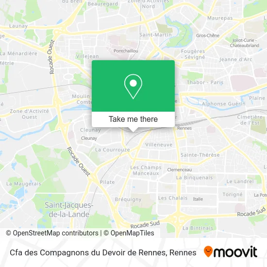 Cfa des Compagnons du Devoir de Rennes map