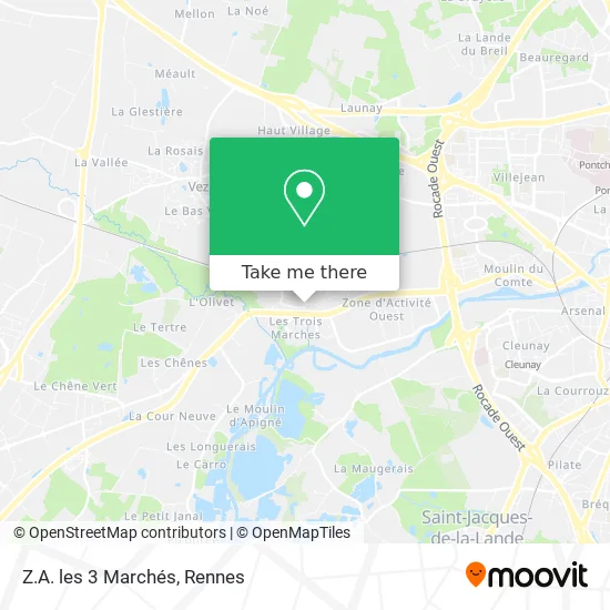 Z.A. les 3 Marchés map