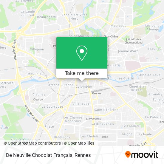 De Neuville Chocolat Français map