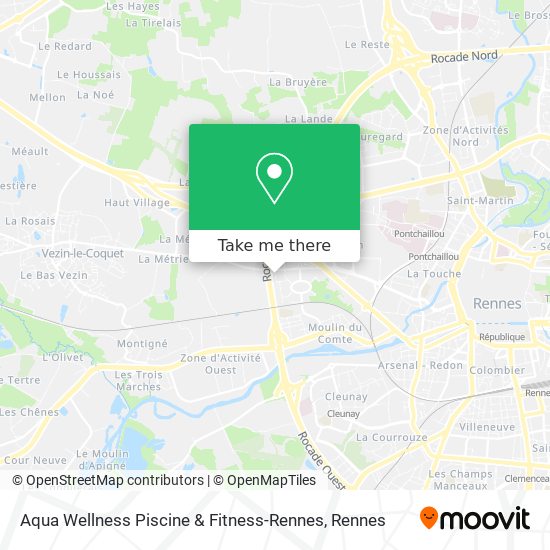 Aqua Wellness Piscine & Fitness-Rennes map