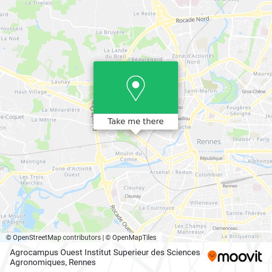 Agrocampus Ouest Institut Superieur des Sciences Agronomiques map