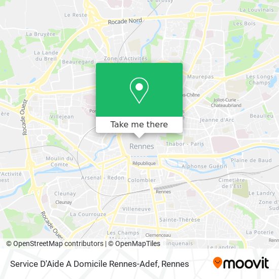 Service D'Aide A Domicile Rennes-Adef map