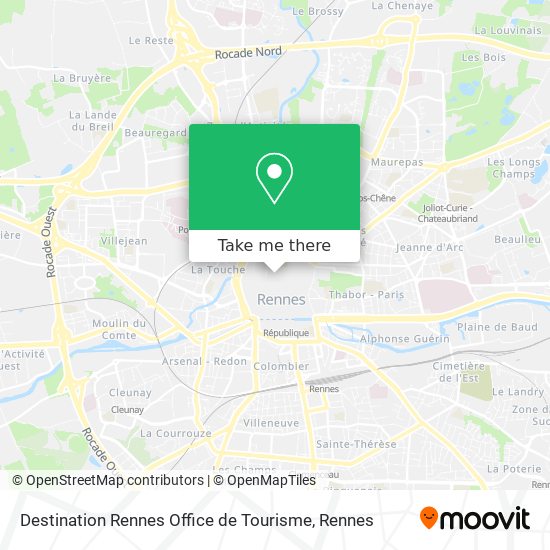 Mapa Destination Rennes Office de Tourisme