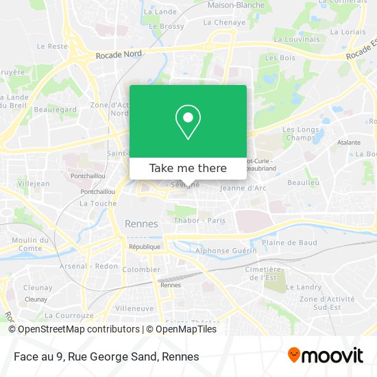 Face au 9, Rue George Sand map