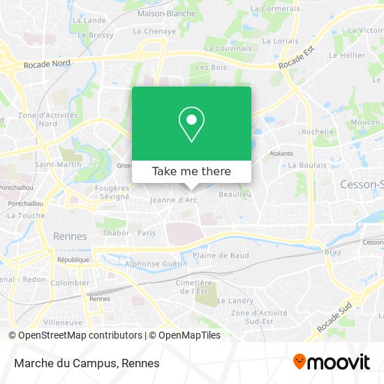 Marche du Campus map