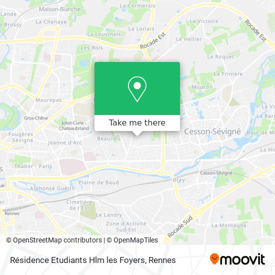 Résidence Etudiants Hlm les Foyers map