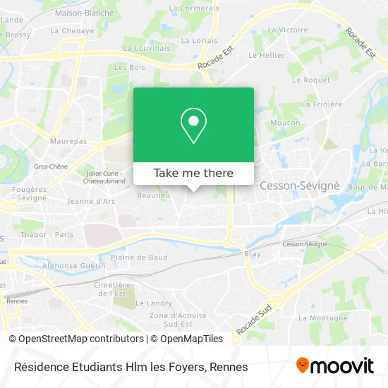 Résidence Etudiants Hlm les Foyers map