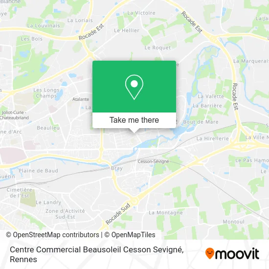 Centre Commercial Beausoleil Cesson Sevigné map