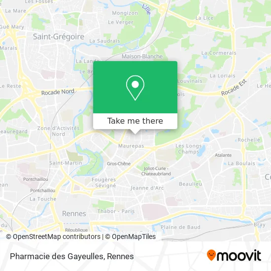 Pharmacie des Gayeulles map