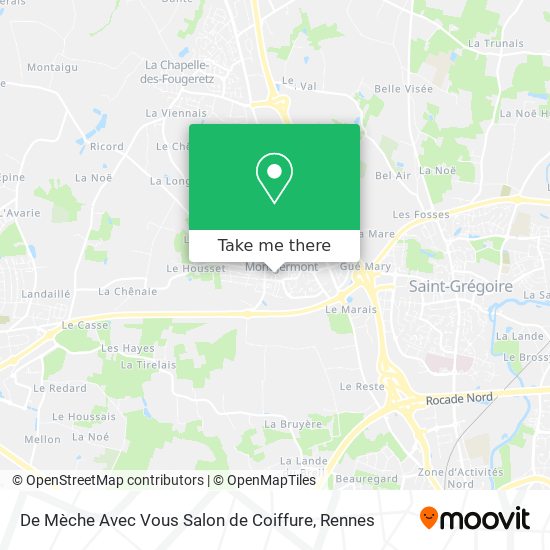 De Mèche Avec Vous Salon de Coiffure map