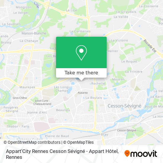 Appart'City Rennes Cesson Sévigné - Appart Hôtel map