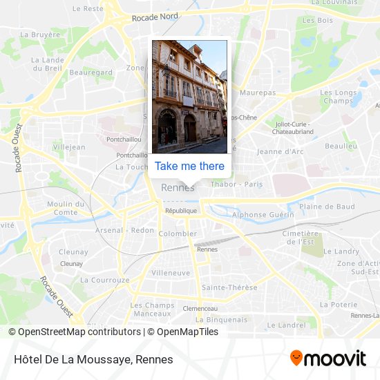 Mapa Hôtel De La Moussaye