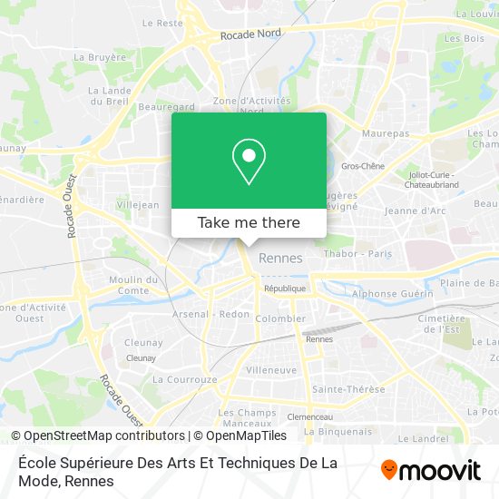 École Supérieure Des Arts Et Techniques De La Mode map