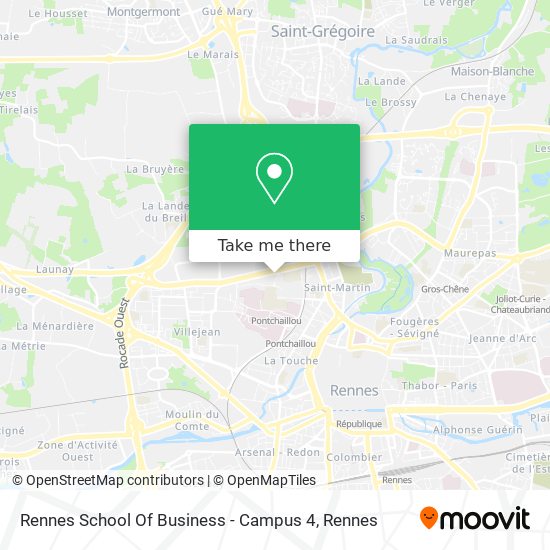 Rennes School Of Business - Campus 4 map
