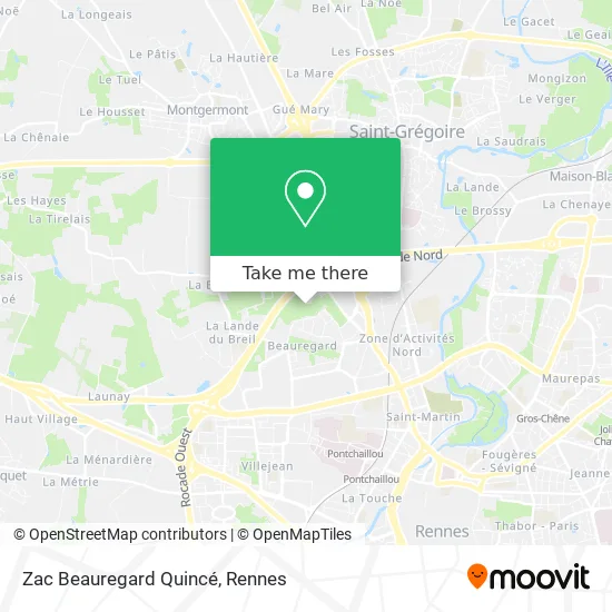 Zac Beauregard Quincé map