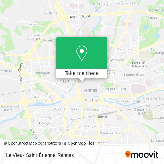 Mapa Le Vieux Saint-Étienne