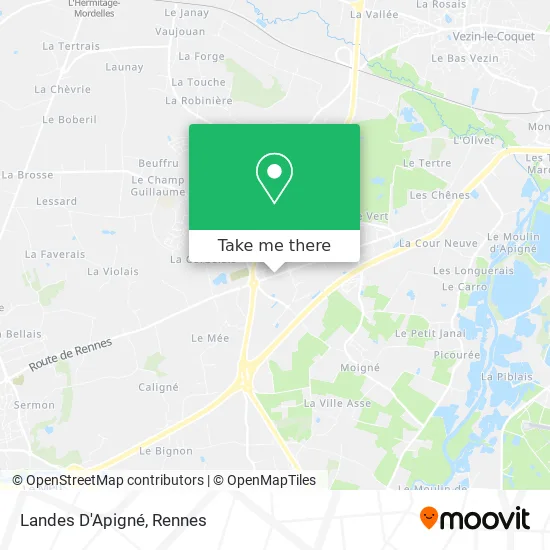 Landes D'Apigné map