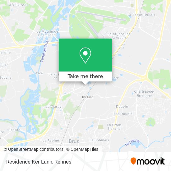 Résidence Ker Lann map