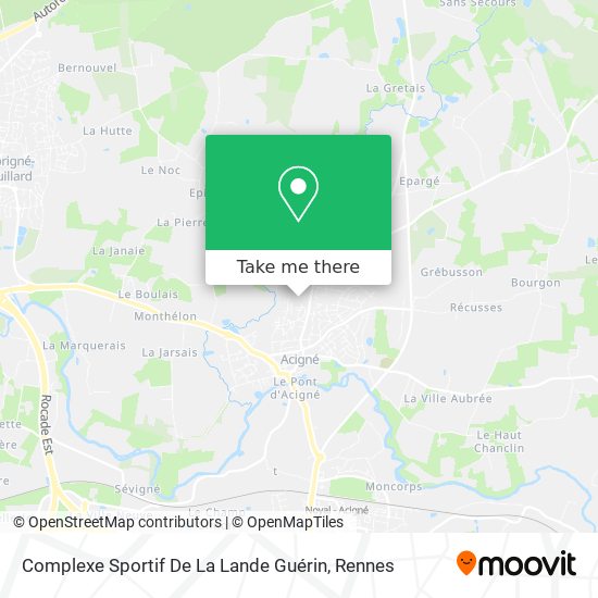 Mapa Complexe Sportif De La Lande Guérin