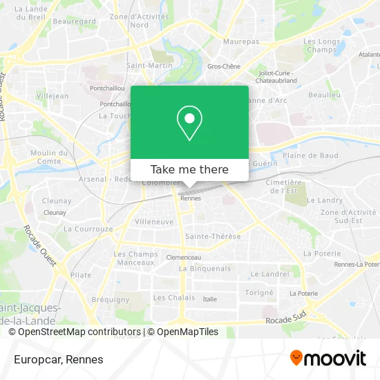 Europcar map