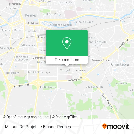Maison Du Projet Le Blosne map