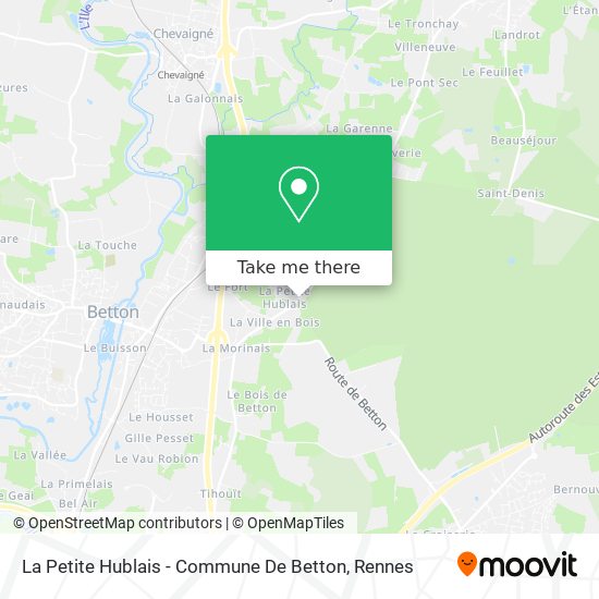 La Petite Hublais - Commune De Betton map