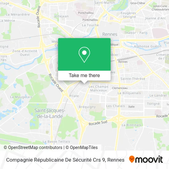 Compagnie Républicaine De Sécurité Crs 9 map