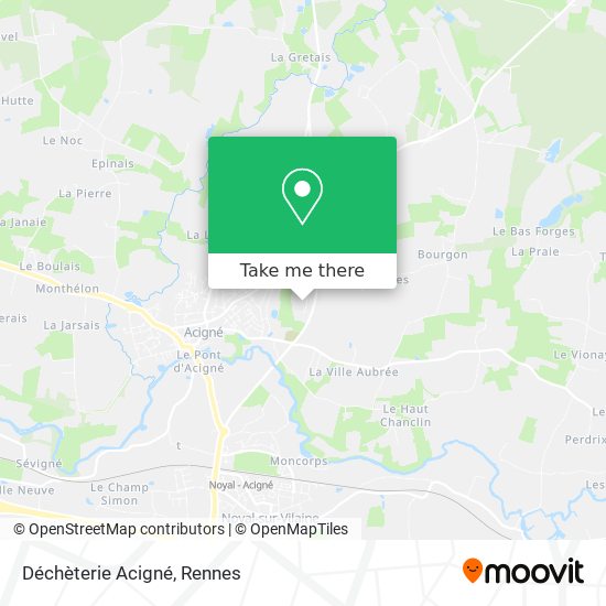 Déchèterie Acigné map