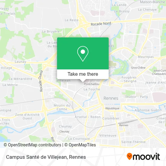 Campus Santé de Villejean map