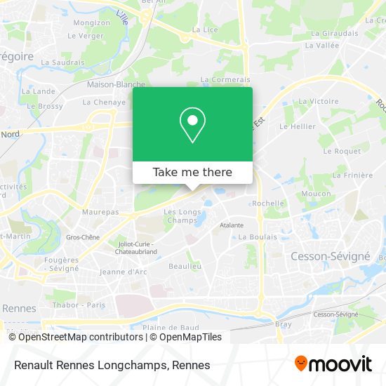 Renault Rennes Longchamps map