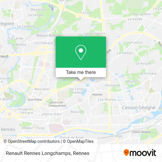 Renault Rennes Longchamps map