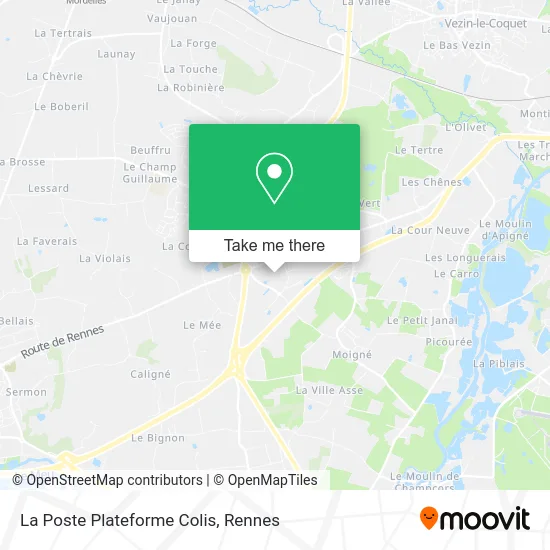 La Poste Plateforme Colis map