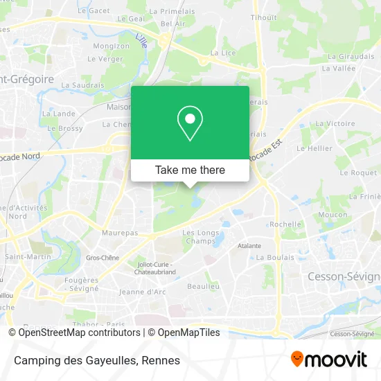 Camping des Gayeulles map