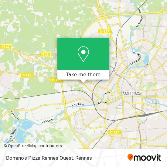 Domino's Pizza Rennes Ouest map