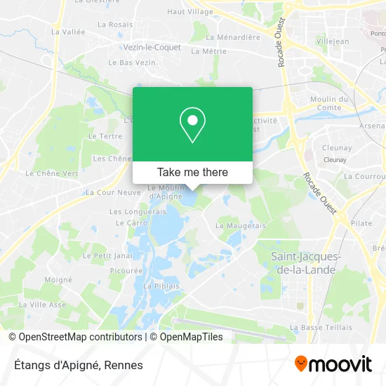 Étangs d'Apigné map