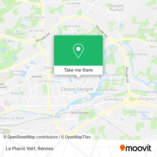 Le Placis Vert map