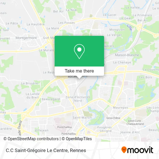 C.C Saint-Grégoire Le Centre map