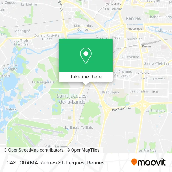CASTORAMA Rennes-St Jacques map