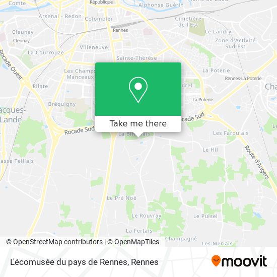 Mapa L'écomusée du pays de Rennes