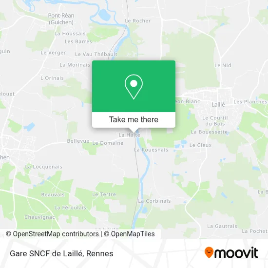 Gare SNCF de Laillé map