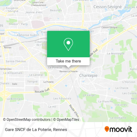 Gare SNCF de La Poterie map