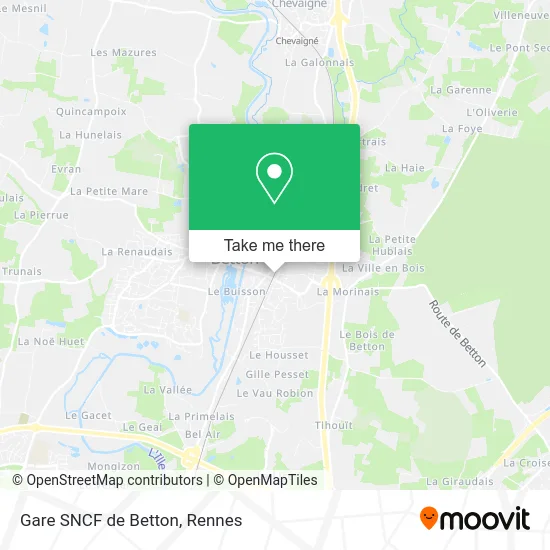 Gare SNCF de Betton map