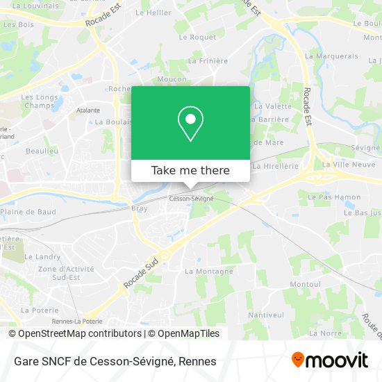 Mapa Gare SNCF de Cesson-Sévigné