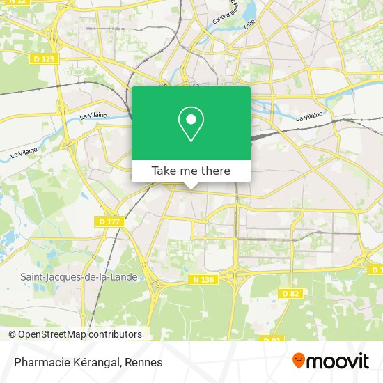 Pharmacie Kérangal map