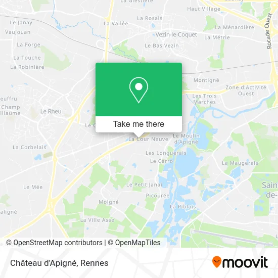 Château d'Apigné map