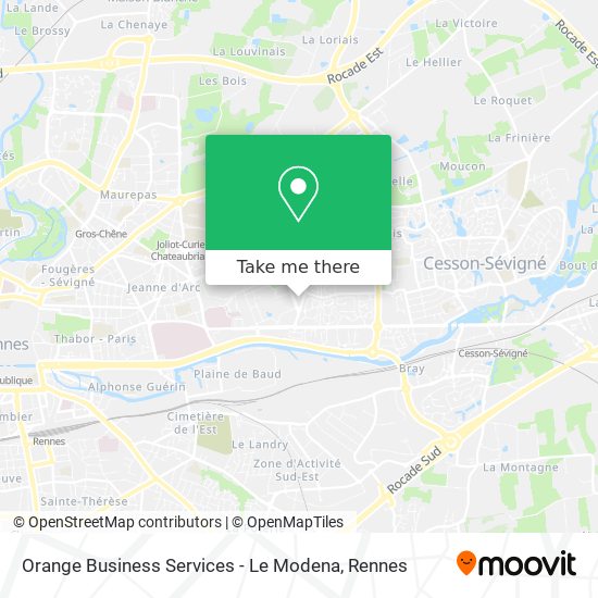 Mapa Orange Business Services - Le Modena