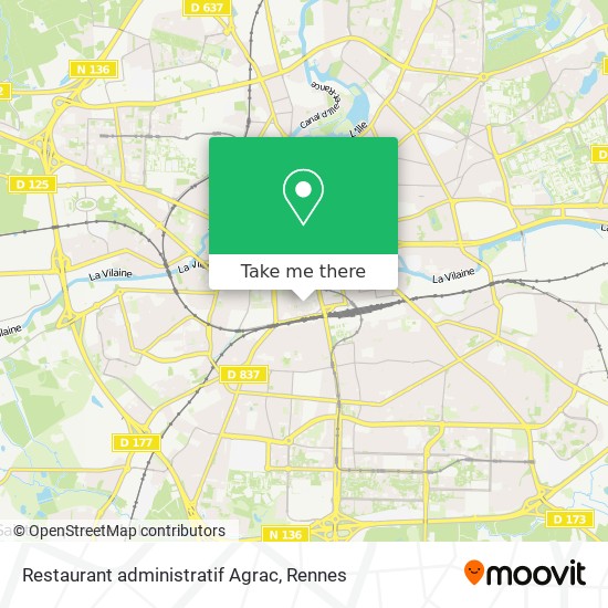 Mapa Restaurant administratif Agrac