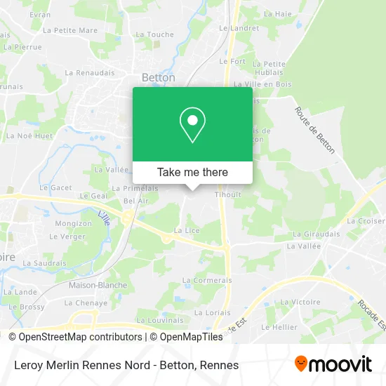 Leroy Merlin Rennes Nord - Betton map